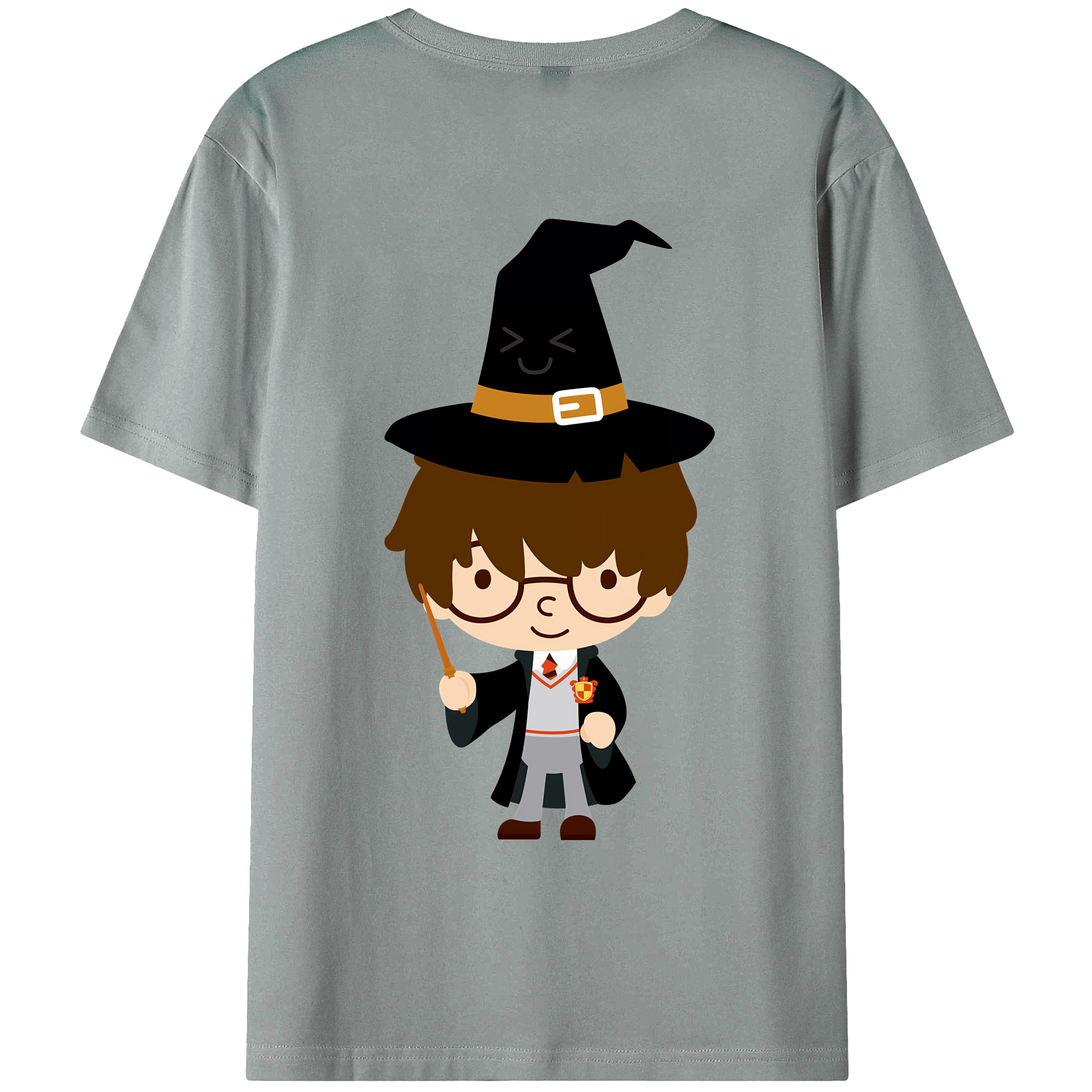 （画像用） Harry Potter ハリー・ポッターシリーズ 綿100％ メンズ半袖Tシャツ（バックプリント） 通気性